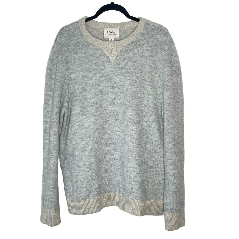 Upwest Men's Gray Crewneck Sweater Medium